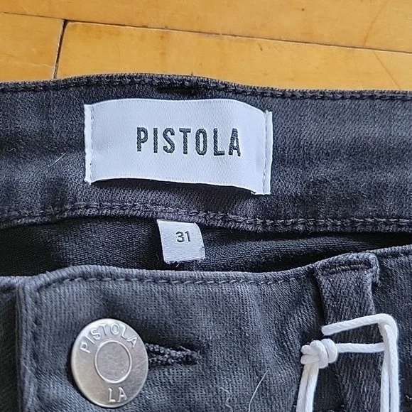 Pistola Midnight Black High Rise Skinny Stretch Jeans Indie Grunge NWT Sz 31 - Picture 6 of 9